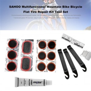 SAHOO Multifunctional Mountain Bike Bicycle Flat Tire Repair Kit Tool Set