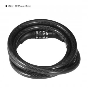 4 Digit Combination Password Bike Bicycle Lock Steel Wire Security Cable