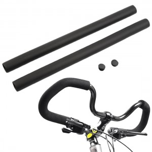 2pcs Black MTB Bike Bicycle Handlebar Grip Smooth Sponge Foam Tube Cover