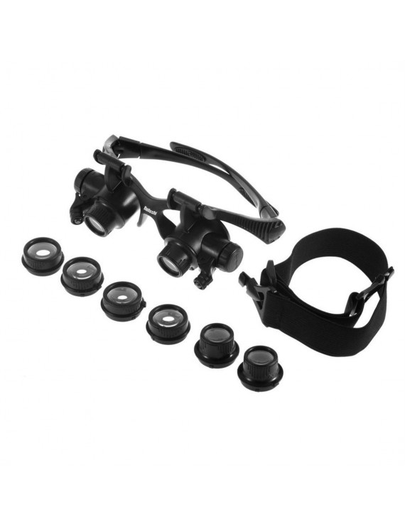 10X 15X 20X 25X LED Glasses Jeweler Magnifier Watch Repair Magnifying Loupe