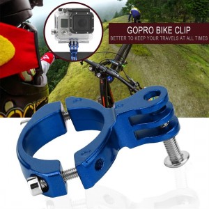 Bike Cycle Aluminum Alloy Handlebar Bar Clamp Mount For Gopro Hero 1/2/3/3+ Camera
