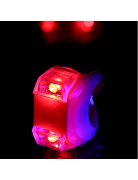 3-Mode 2-LED Bike Bicycle Cycling Head Front Light Rear LED Flash Lamp