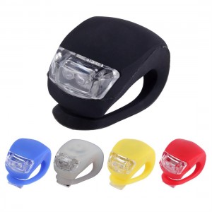 LED Bicycle Bike Cycling Silicone Head Front Rear Wheel Safety Light Lamp
