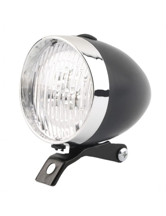 3 LED Bicycle Bike Bright Front Light Headlight Vintage Flashlight Lamp