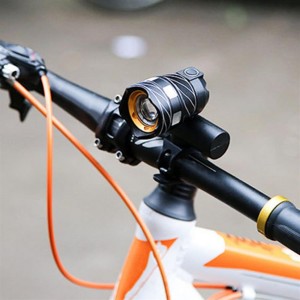 BIKEIN-A55LT T6 Bicycle Dimmable Headlight USB Rechargeable Caution Night Lamp