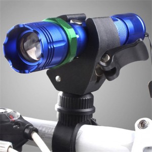 360 Degree Cycling Bicycle Bike Mount Holder for LED Flashlight Torch Clamp