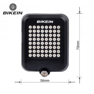 BIKEIN-A52LT USB Rechargeable Smart Turn-Signal Brake Tail Light with 65 LEDs