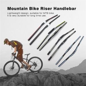 760mm Lightweight MTB Mountain Bike Riser Handlebar Carbon Fiber Handle Tubes